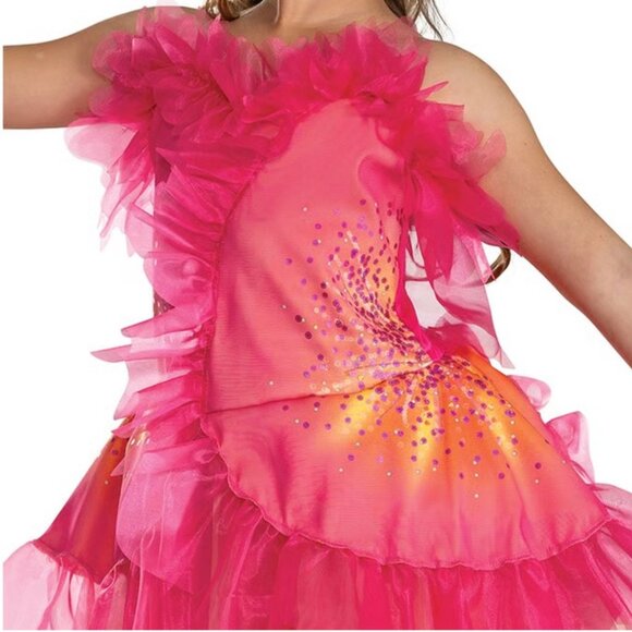 Girls Wicked Deluxe GLINDA OZDust Ball Dance Costume Dress Gown Size 4/6 7/8 NWT - Picture 3 of 4